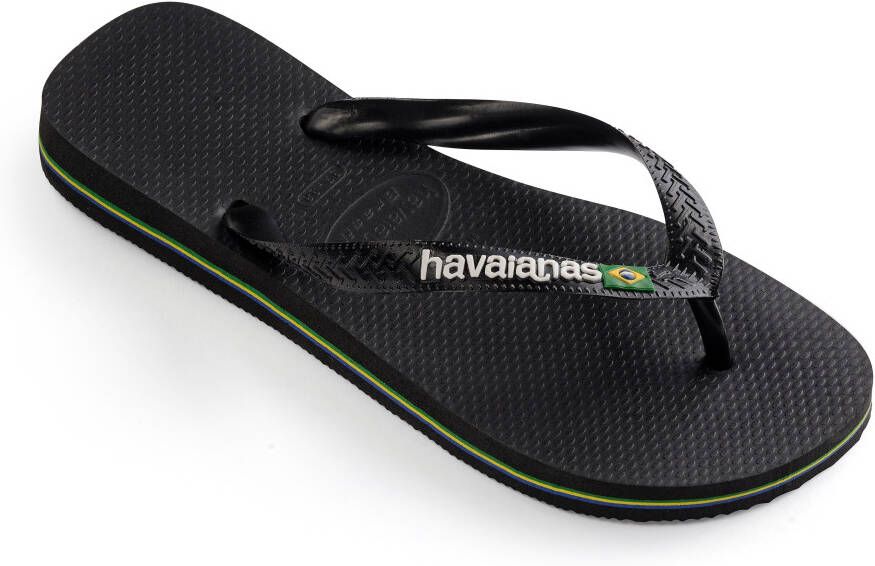 HAVAIANAS Teenslippers Heren Brasil Logo Maat: 37 Materiaal: Rubber Kleur: Zwart - Foto 8