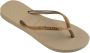 Havaianas Slim Glitter II teenslippers met glitters beige Meisjes Rubber 27-28 - Thumbnail 10