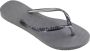 HAVAIANAS Teenslippers Dames Kids Slim Glitter Ii Maat: 35 36 Materiaal: Rubber Kleur: Grijs - Thumbnail 7