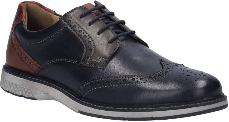 Josef Seibel Schoenen met perforatie Stuart 07 brogue businessschoen anzugschuh met vleugelkappen