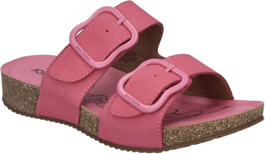 Josef Seibel Slippers TONGA 64 plateau zomerschoen pantoffels met gespsluiting