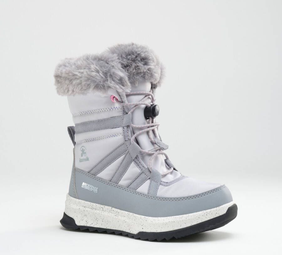 Kamik Kid's Stormy Faux Fur Winterschoenen grijs