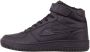 Kappa Bash Mid Fur 242799-1111 Unisex Zwart Sneakers - Thumbnail 2