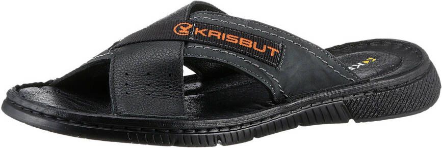 KRISBUT Slippers zomerschoen slippers badschoen met gekleurde logo-opdruk