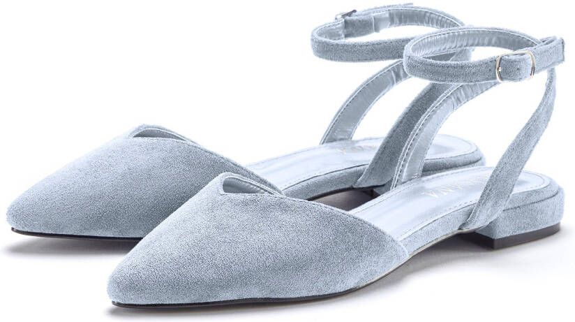 Lascana Ballerina's Slingballerina riemballerina lage schoen instapper sandaal VEGAN