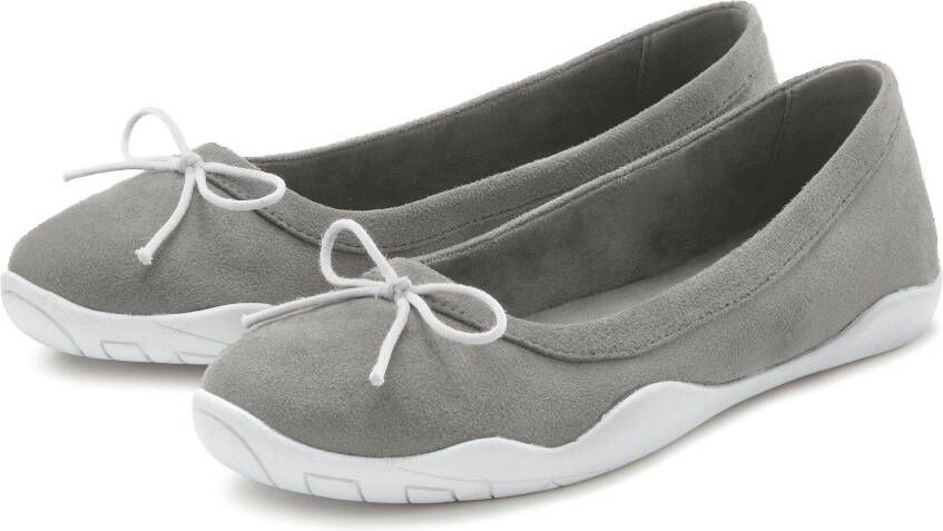 Lascana Ballerina's Sneaker lichte vrijetijdsschoen sneaker instapper lage schoen platte zool vegan