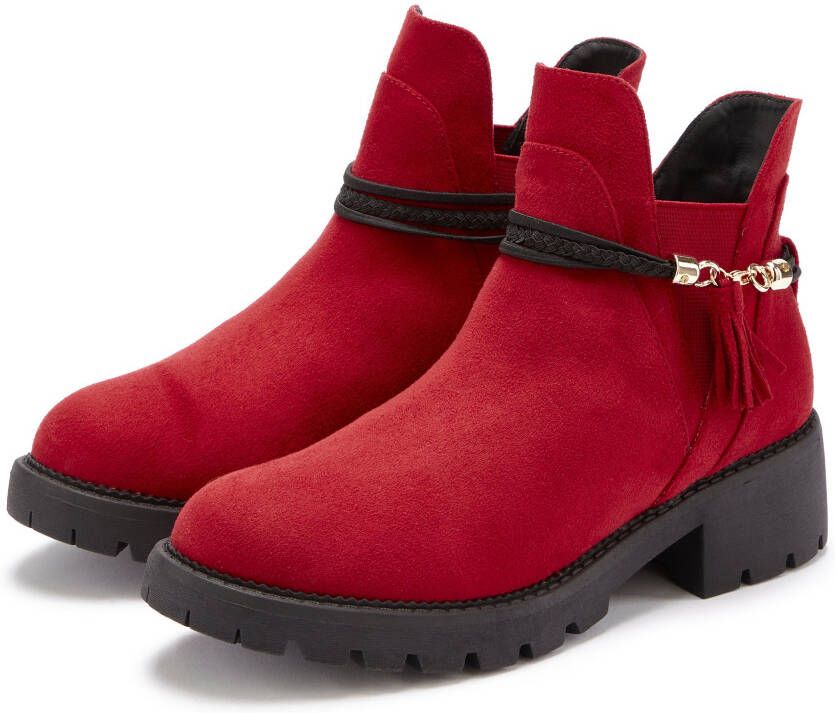 Lascana Chelsea-boots met afneembaar band en chunky zool enkellaarsjes