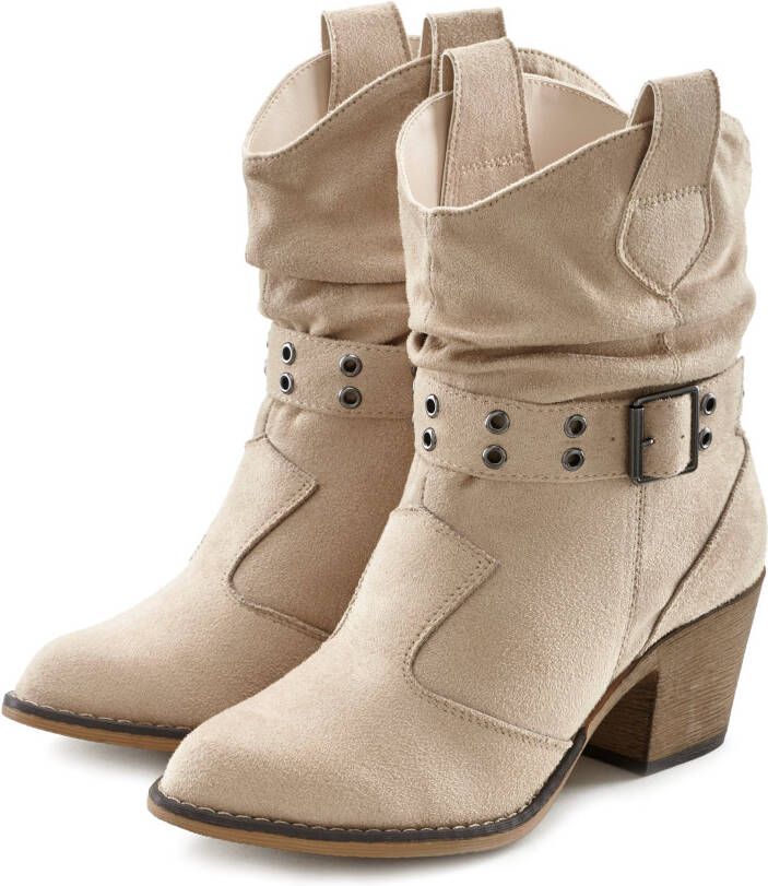 Lascana Cowboylaarsjes Cowboy boots western enkelboots VEGAN