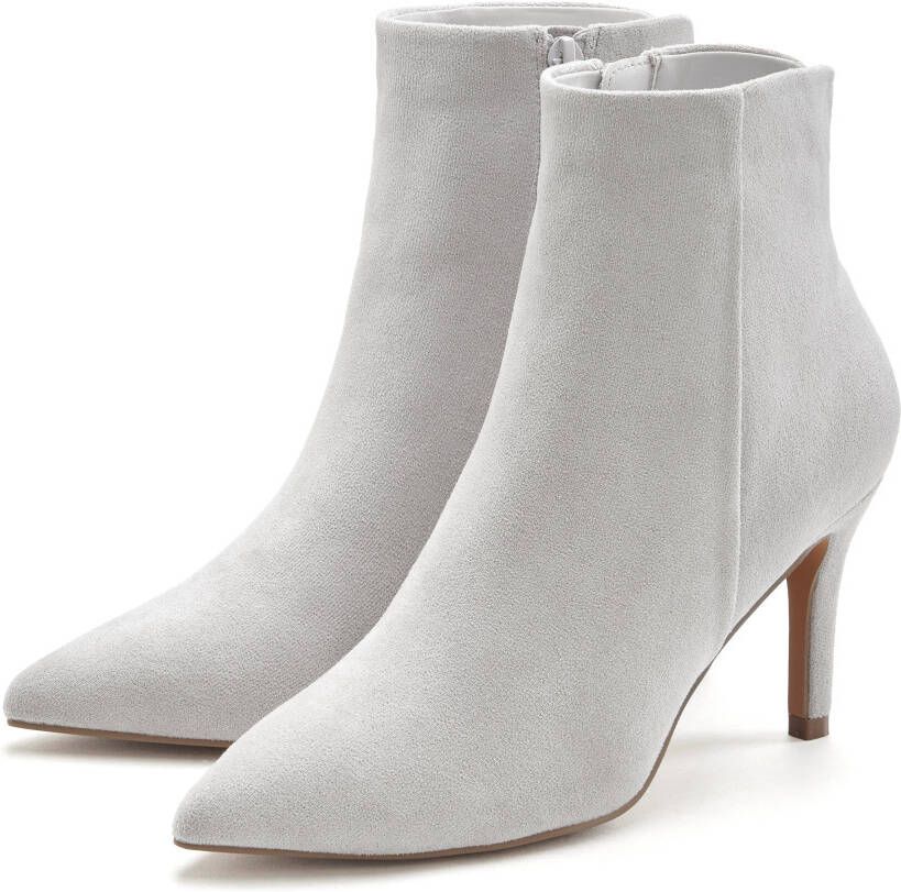 Lascana Highheel-laarsjes in spitse vorm & naaldhak ritslaars vegan