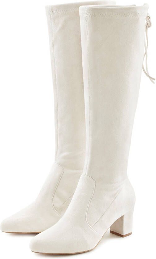 Lascana Instaplaarzen Slip-on boots slouchy boots slip-on stretch & blokhak