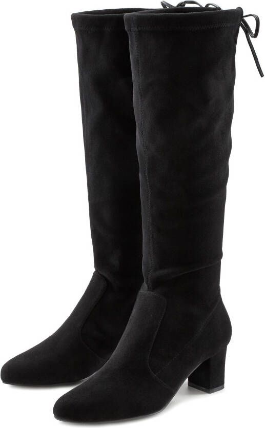 Lascana Instaplaarzen Slip-on boots slouchy boots slip-on stretch & blokhak