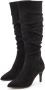 Lascana Laarzen met ritssluiting met modieuze rimpeling lange schacht high-heel enkellaars slouchy boots - Thumbnail 1