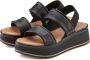 Lascana Plateausandalen Sandalette van leer met modieus comfortabele plateausole - Thumbnail 1