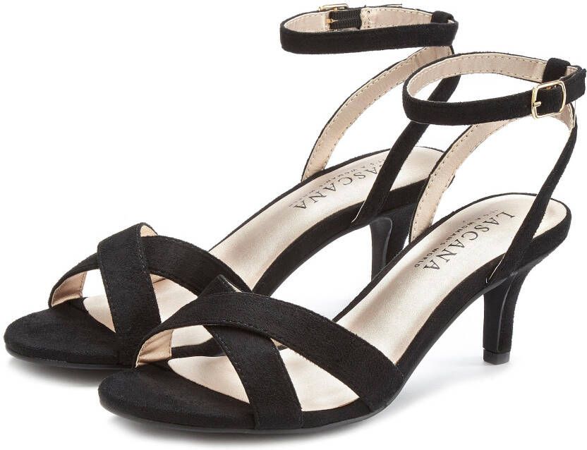 Lascana Sandaaltjes High-heel sandalen met hoge hakken en enkelbandjes