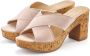 Lascana Slippers Mule sandaal open schoen van leer met blokhak - Thumbnail 1