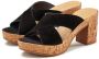 Lascana Slippers Mule sandaal open schoen van leer met blokhak - Thumbnail 1