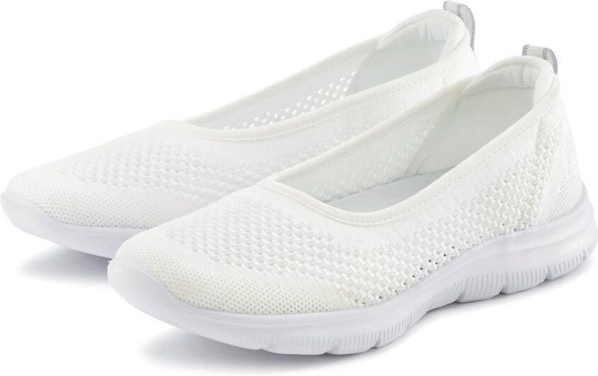 Lascana Sneaker-ballerina s ultralichte slipper slip-on sneaker vrijetijdsschoen vegan