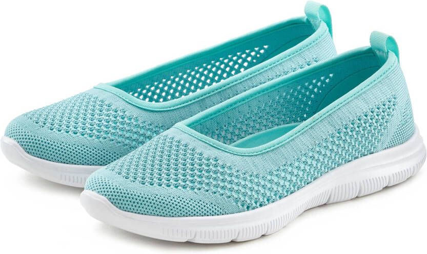 Lascana Sneaker-ballerina s ultralichte slipper slip-on sneaker vrijetijdsschoen vegan