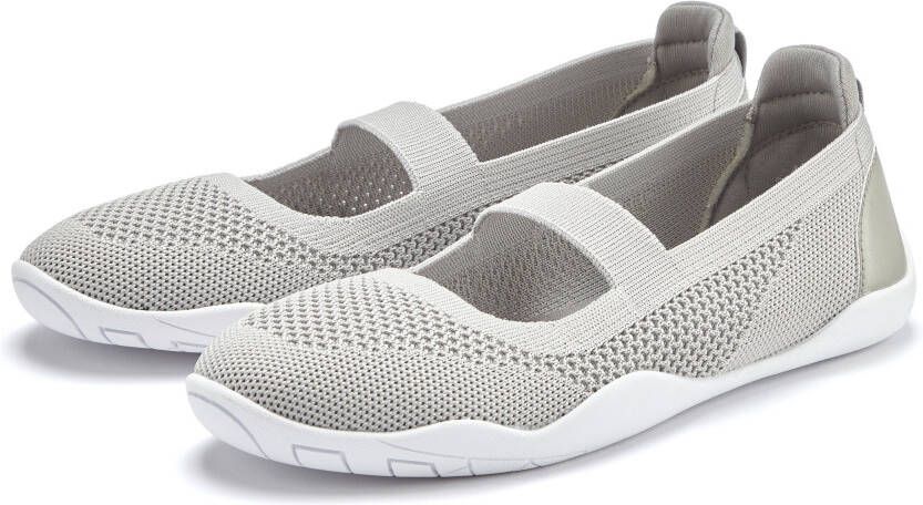 Lascana Sneaker-ballerina s Vrijetijdsschoen slipper lage schoen slip-on sneaker superlicht VEGAN