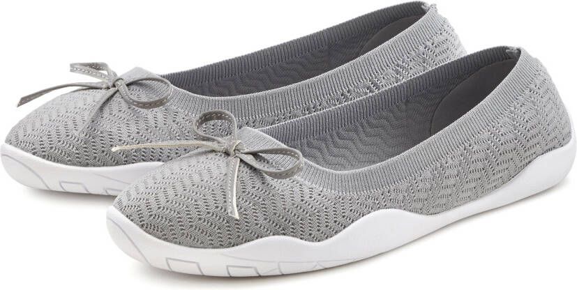 Lascana Sneaker ballerina's Slipper halfschoen slip-on sneaker ultralicht VEGAN