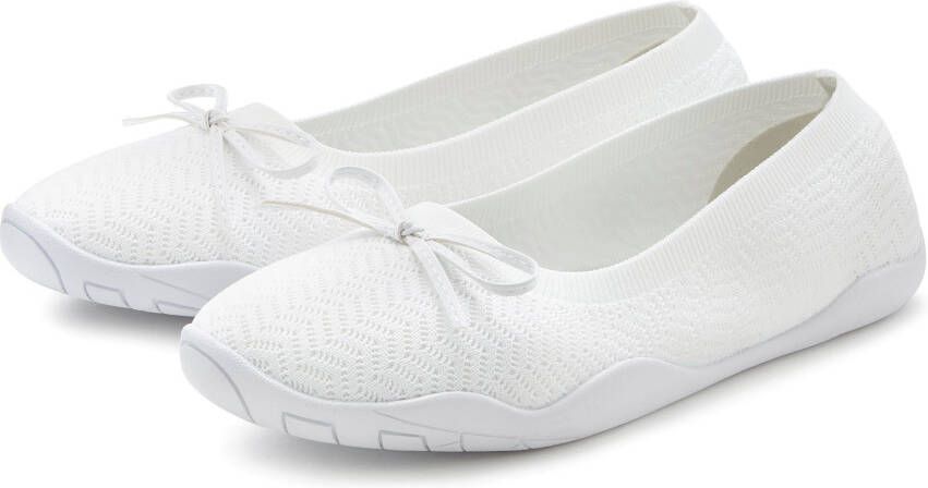 Lascana Sneaker ballerina's Slipper halfschoen slip-on sneaker ultralicht VEGAN