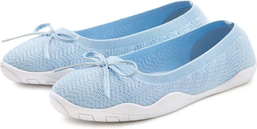 Lascana Sneaker ballerina's Slipper lage schoen slip-on sneaker ultralicht VEGAN