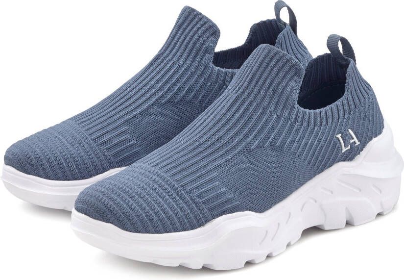 Lascana Sneakers Slip-on sneaker half schoen slipper vrijetijdsschoen VEGAN