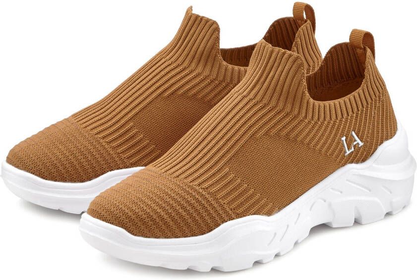 Lascana Sneakers Slip-on sneaker lage schoen slipper vrijetijdsschoen VEGAN