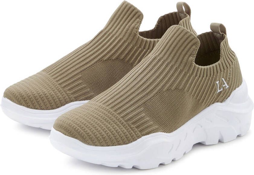 Lascana Sneakers Slip-on sneaker lage schoen slipper vrijetijdsschoen VEGAN