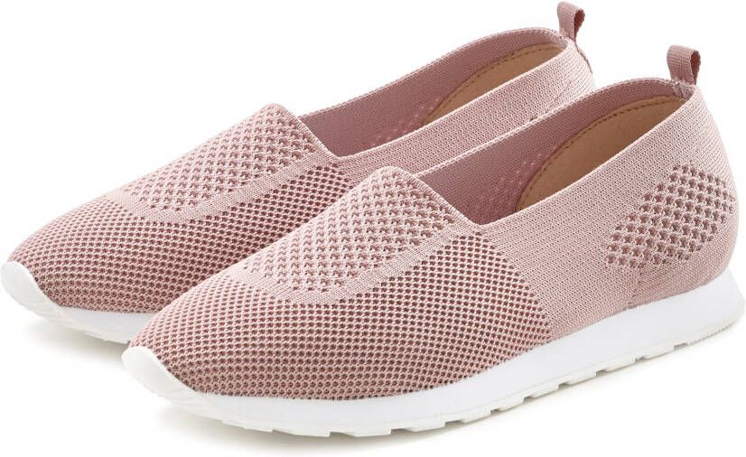 Lascana Sneakers van textiel halfschoen vrijetijdsschoen slipper vegan