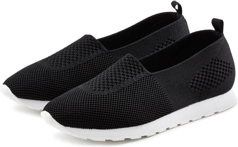 Lascana Sneakers van textiel halfschoen vrijetijdsschoen slipper vegan