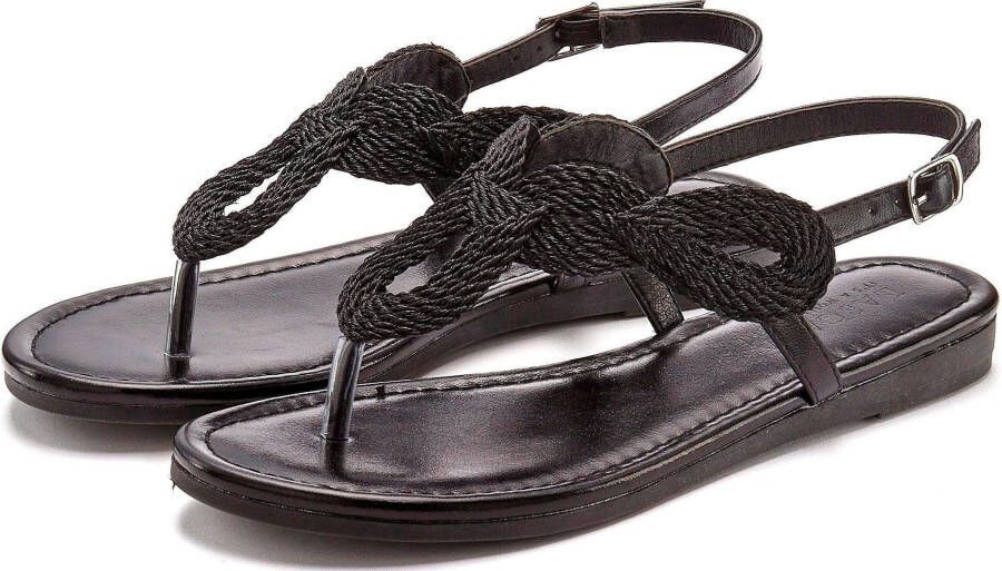 Lascana Teenslippers Sandaal pantoletten in metallic-look VEGAN