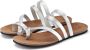 Lascana Teenslippers Sandaal pantoletten van leer in metallic-look - Thumbnail 1