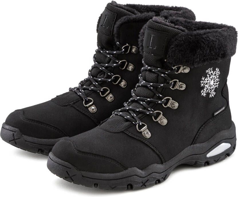 Lascana Winterlaarsjes Enkellaarsjes laarzen winterlaarzen met warmfutter wind- & waterafstotende tex-membraan outdoor boots