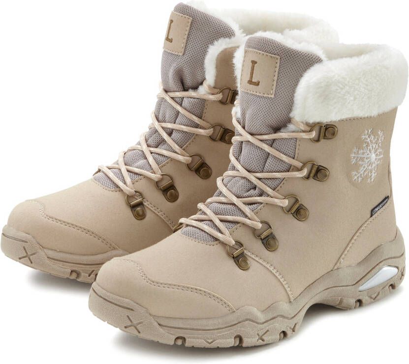 Lascana Winterlaarsjes Enkellaarsjes laarzen winterlaarzen met warmfutter wind- & waterafstotende tex-membraan outdoor boots