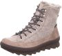 Legero Dames Textiel Enkellaarzen met Nepbont Beige Dames - Thumbnail 1