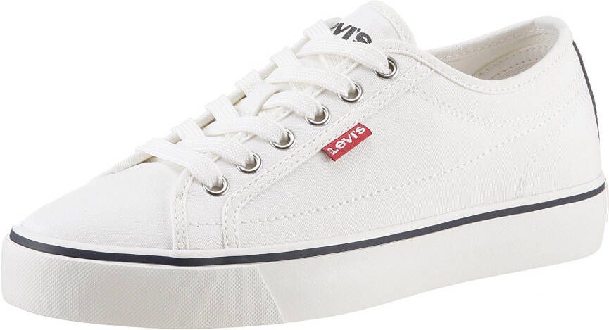 Levi's Plateausneakers HERNAN S CANVAS met sierstiksels vrijetijdsschoen halfschoen veterschoen