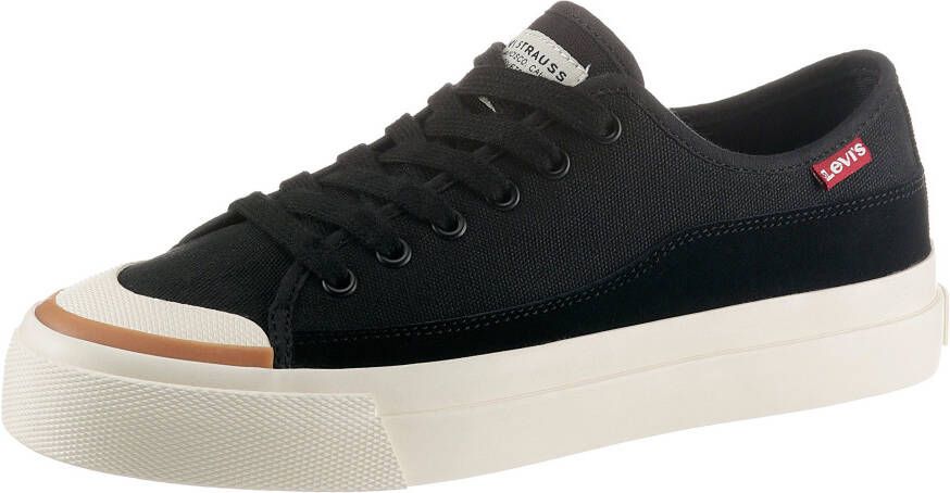 Levi's Plateausneakers Squre Low S in een modieuze materialenmix