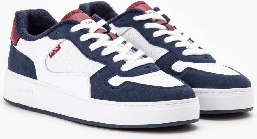 Levi's Sneakers Piper modieuze contrastafwerkingen vrijetijdsschoen halfhoge schoen veterschoen