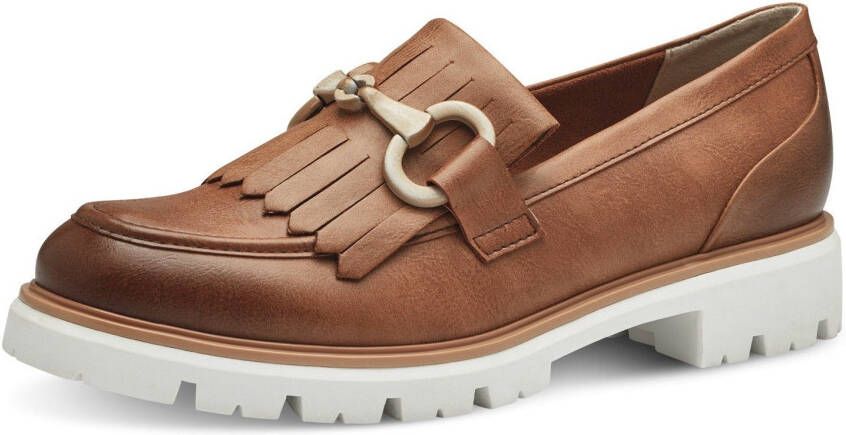 Marco Tozzi Instappers Chunky loafer slipper in vegan verwerking