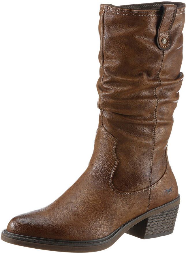 Mustang Shoes Cowboylaarzen met aangerimpelde slouchy-schacht - Foto 1