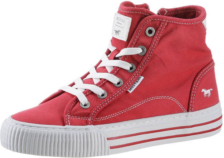 Mustang Shoes Hoge veterschoenen High-Top-Sneaker Vrijetijdsschoen platform high top sneakers leisure shoe with inner zipper