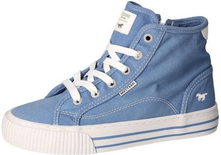 Mustang Shoes Hoge veterschoenen High-Top-Sneaker Vrijetijdsschoen platform high top sneakers leisure shoe with inner zipper