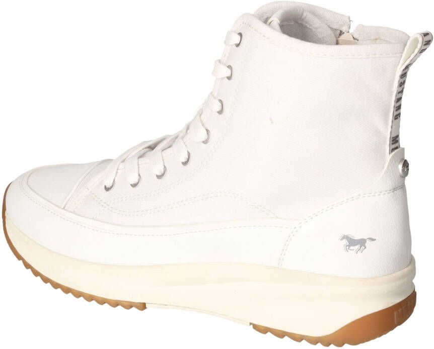 Mustang Shoes Hoge veterschoenen plateau high top-sneaker vrijetijdsschoen met rits