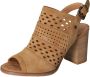 Mustang Geperforeerde Cognac Sandalette Brown Dames - Thumbnail 4