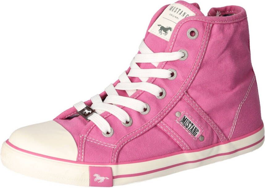 Mustang Shoes Sneakers High-Top-Sneaker Vrijetijdsschoen high top-sneaker veterschoen met label in de loopzool