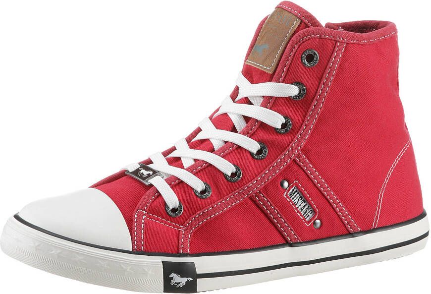 Mustang Shoes Sneakers High-Top-Sneaker Vrijetijdsschoen high top-sneaker veterschoen met label in de loopzool