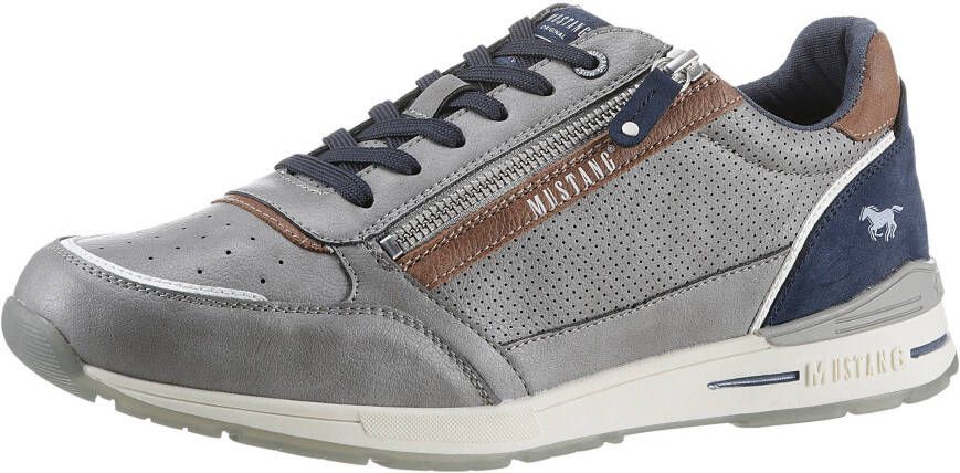 Mustang Shoes Sneakers met buitenrits vrijetijdsschoen halfhoge schoen veterschoen