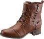 Mustang Veterschoenen Hoog Veterschoenen Hoog cognac - Thumbnail 4