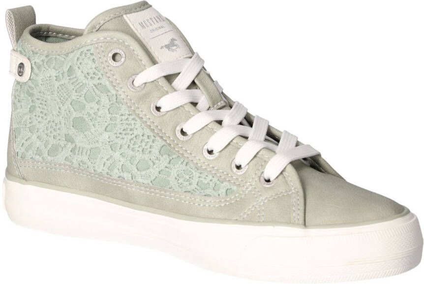 Mustang Shoes Veterschoenen high top sneakers vrijetijdsschoen met stijlvolle textielinzet